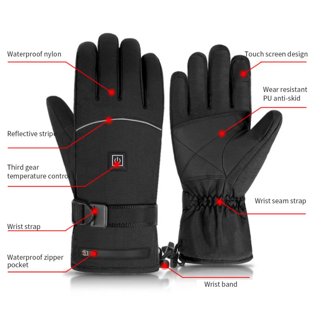 Intelligent Riding Gloves Motorcycle Gloves Thickened Warm Nylon Fabric Full Finger Glove For Motorcycle Riding Touch Screen - youronestopstore23