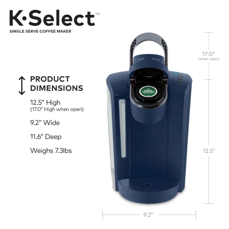 Keurig K-Select Single-Serve K-Cup Pod Coffee Maker, Matte Navy - youronestopstore23