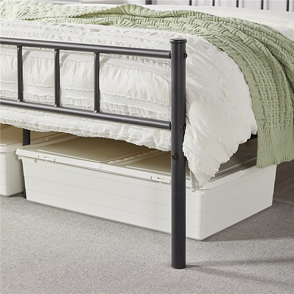 Metal Full Bed with Headboard and Footboard, Black Queen Bed Frame  Furniture Bedroom