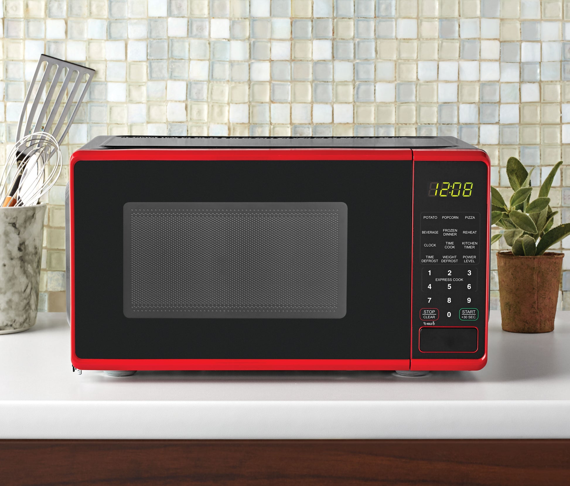 0.7 Cu Ft Compact Countertop Microwave Oven, Black Portable Microwave Oven - youronestopstore23