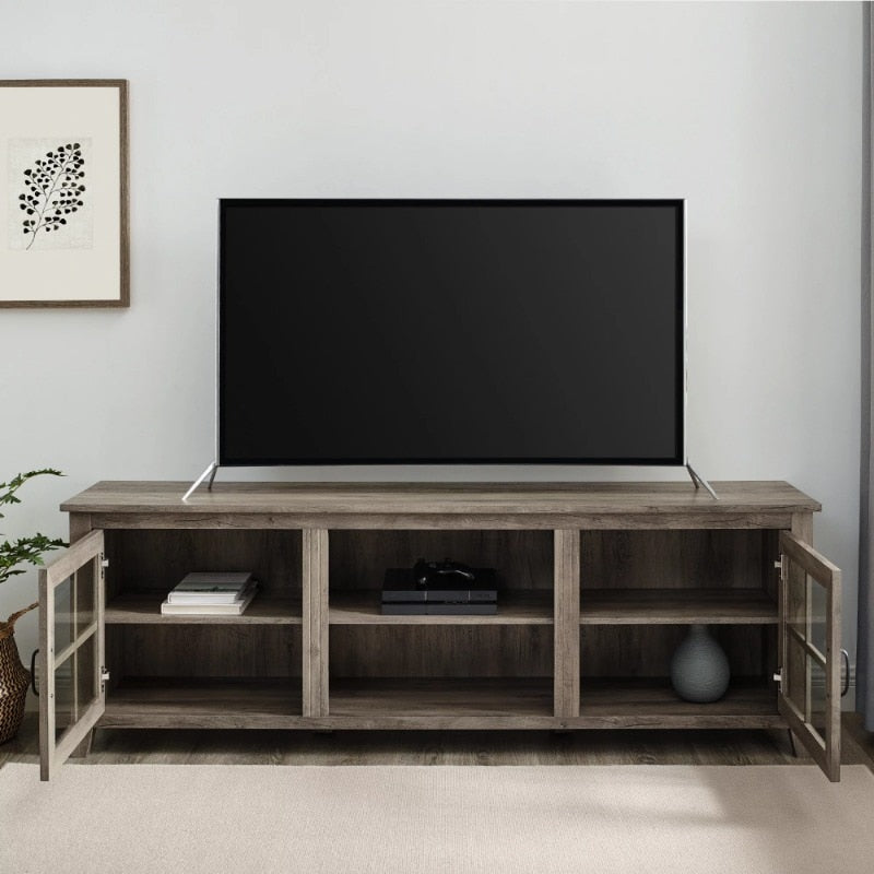 Manor Park Modern Farmhouse TV Stand for TVs up to 80", Grey Wash tv table