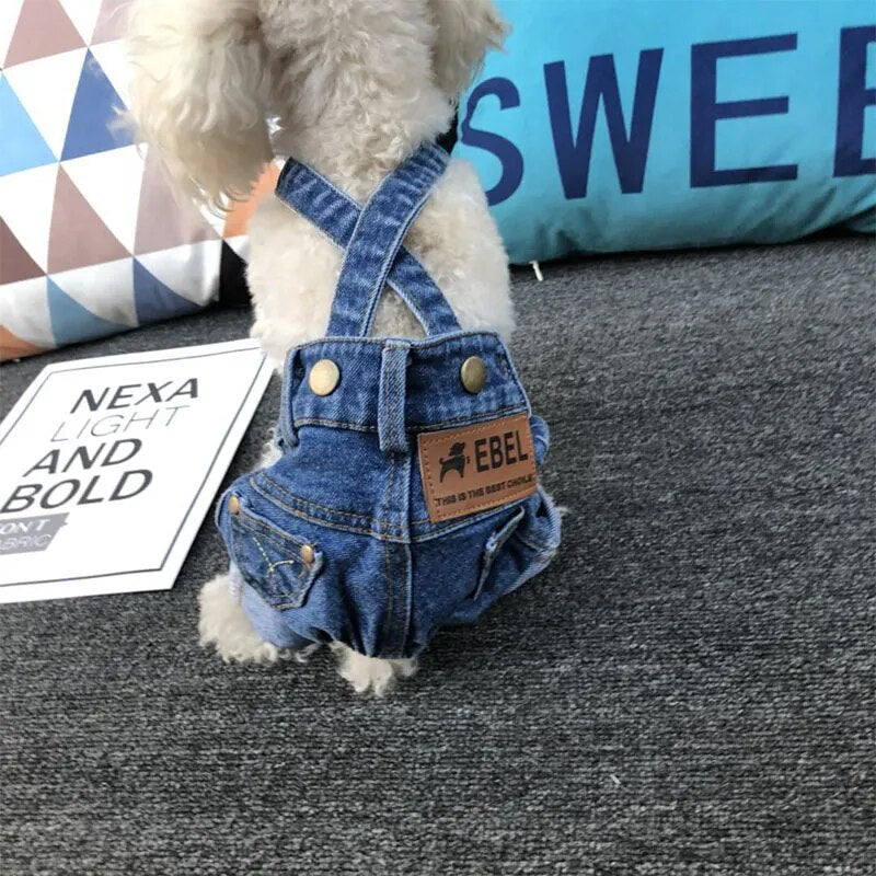 Denim Dog Clothes Jeans Pet Dogs Clothing For Small Medium Dog Costume Chihuahua Clothes For Dogs Coat Jacket Puppy Pet Jumpsuit