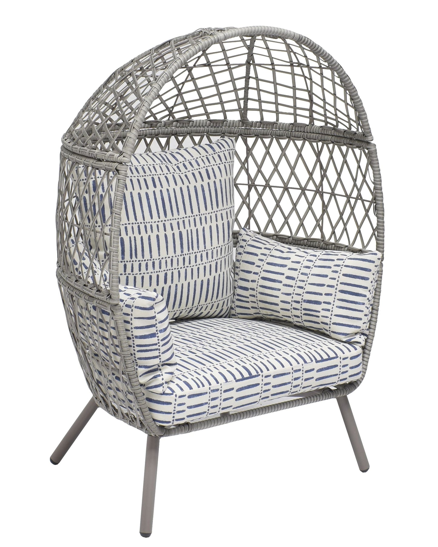 Better Homes &amp; Gardens Wicker Kid&#39;s Outdoor Egg Chair with Cushions - youronestopstore23