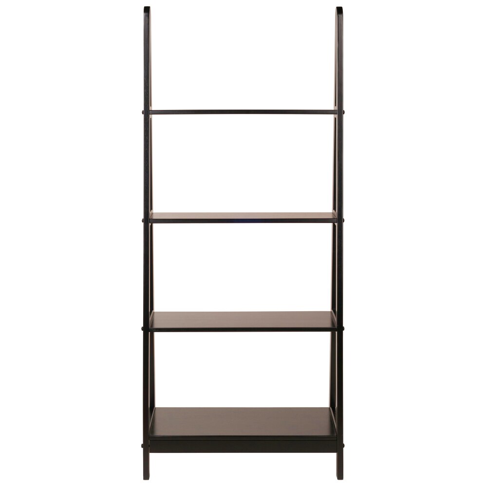 Wood Avalon 4-Tier A-Frame Shelf, Espresso Finish Bookshelf Storage  Book Shelf Furniture