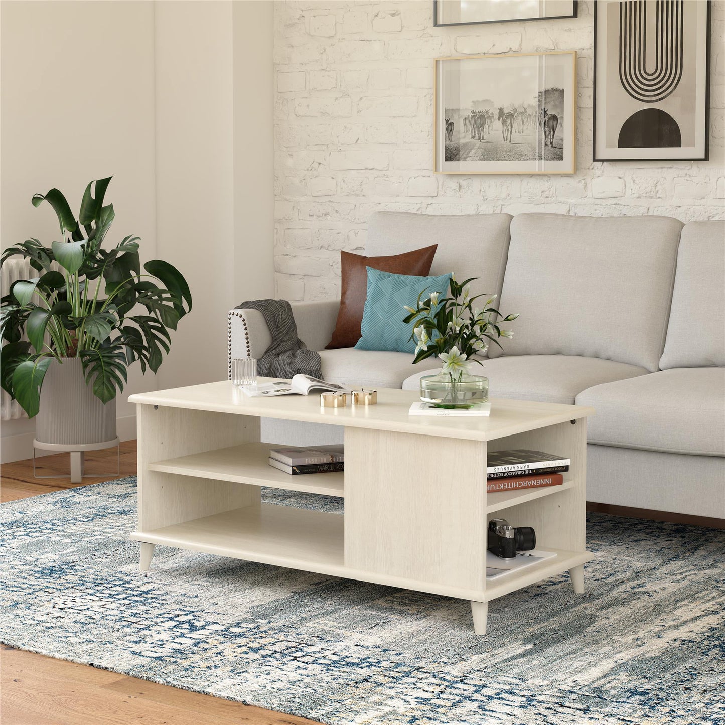 Queer Eye Farnsworth Mid-Century Coffee Table, Walnut living room furniture