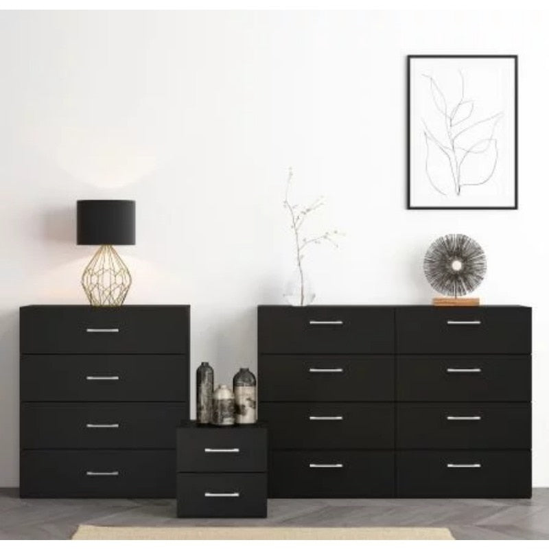 Lundy 8-Drawer Dresser, Black, by Hillsdale Living Essentials vanity  A white dresser