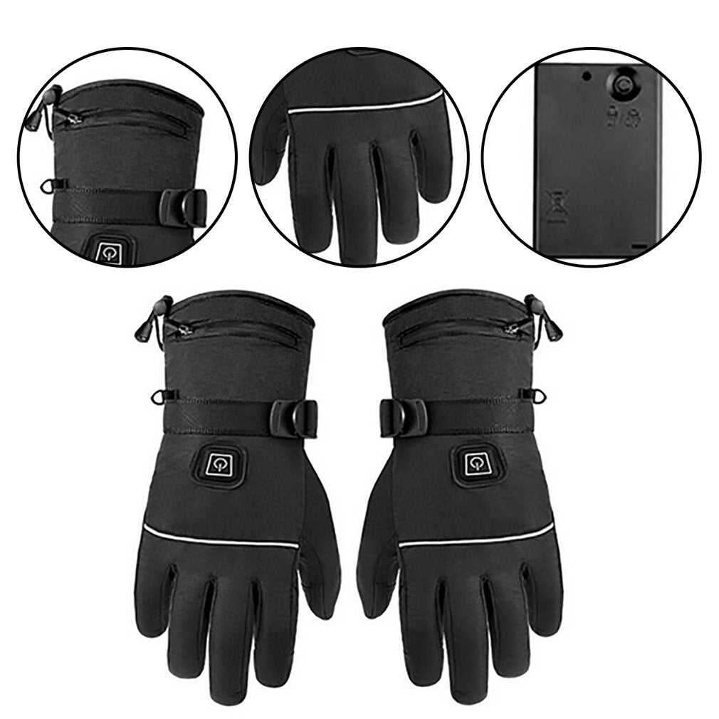 Waterproof Motorcycle Gloves Heated Moto Heating USB Hand Warmer Electric Thermal Heated Gloves Battery Powered Gloves Durable - youronestopstore23