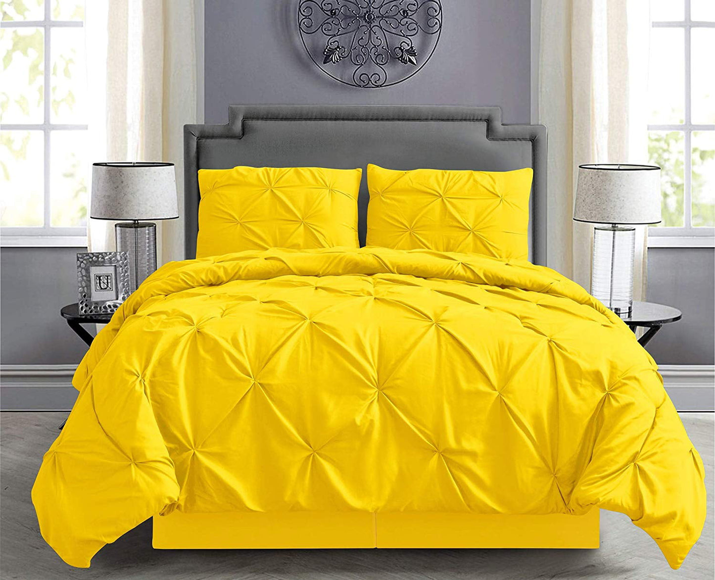 Home Pintuck Hypoallergenic 8-Piece Bed in A Bag Comforter Set - Sheet Set Included!! - youronestopstore23
