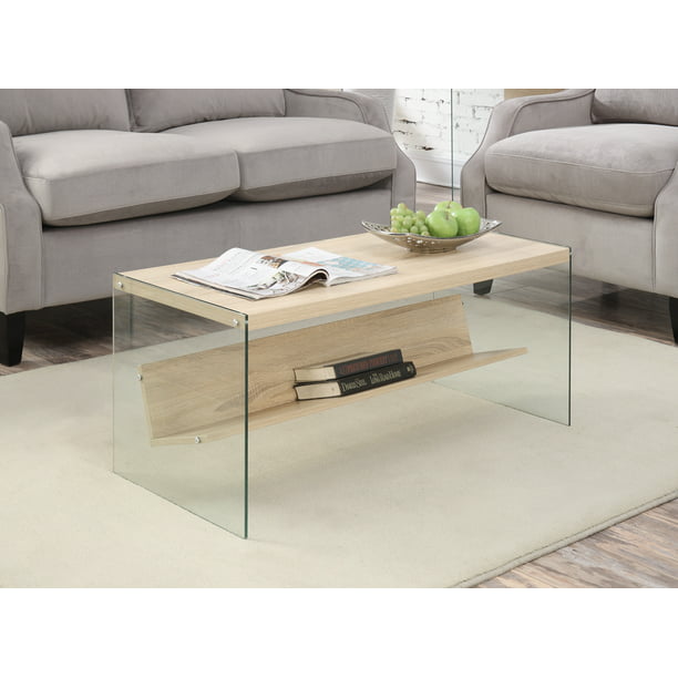 Convenience Concepts Soho Coffee Table, Weathered Grey side table