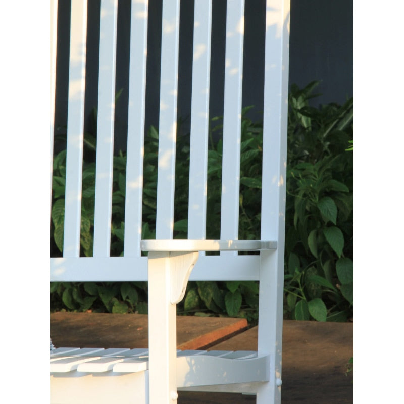 Outdoor 2-Person Double Rocking Chair, White  Balcony Furniture - youronestopstore23