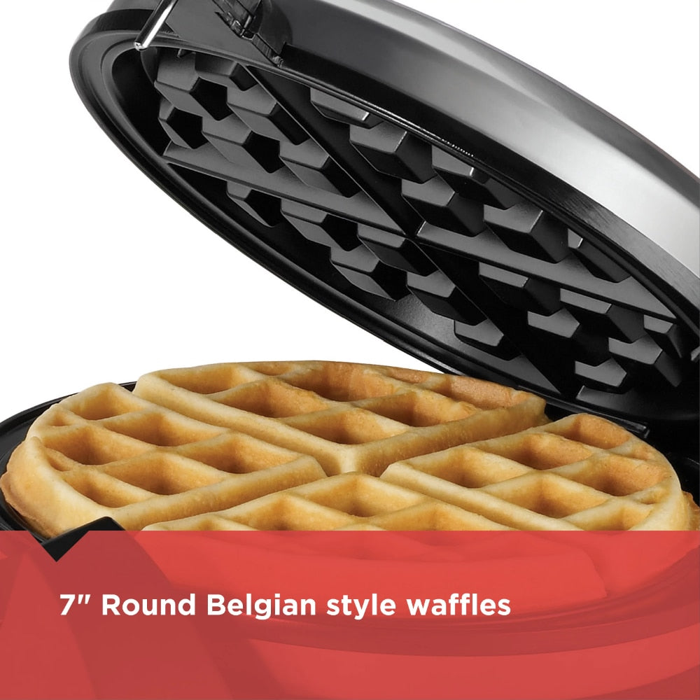 Belgian Flip Waffle Maker, Black/Silver, WM1404S Sandwich Maker - youronestopstore23