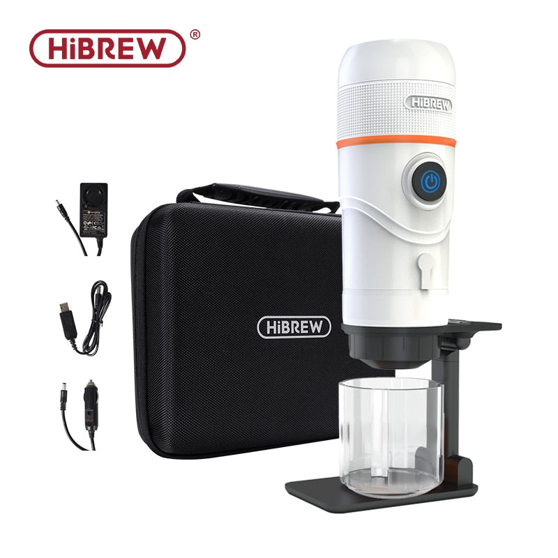 HiBREW Green&amp;White Portable Espresso Coffee Machine for Car &amp; Home Nespresso Dolce Gusto Ground coffee Maker H4 - youronestopstore23
