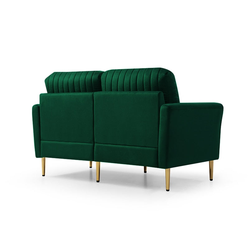 Green 3 Pieces Sectional Sofa Set for Living Room, Velvet Tufted Couch Sofa Armchair for indoor living room furniture