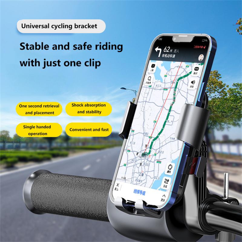 MTB Bicycle Phone Holder Aluminum Electric bicycle Motorcycle Mobile Phone Bracket Navigation Bike Phone Holder for MTB Road - youronestopstore23