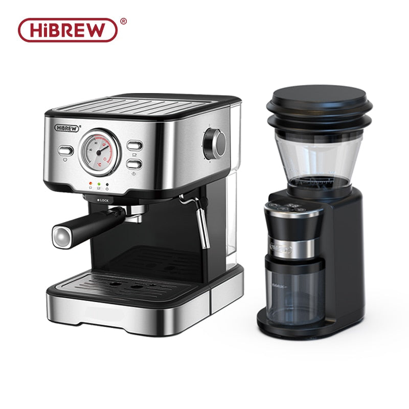 HiBREW Automatic Burr Mill Electric Coffee Grinder with 34 Gears for Espresso American Coffee Pour Over Visual Bean Storage G3