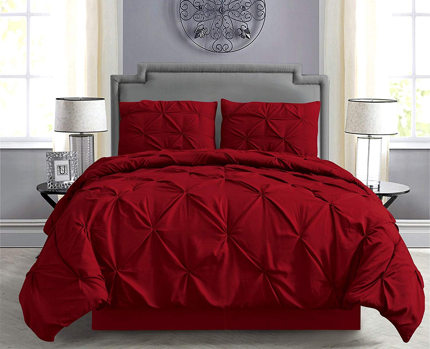 Home Pintuck Hypoallergenic 8-Piece Bed in A Bag Comforter Set - Sheet Set Included!! - youronestopstore23