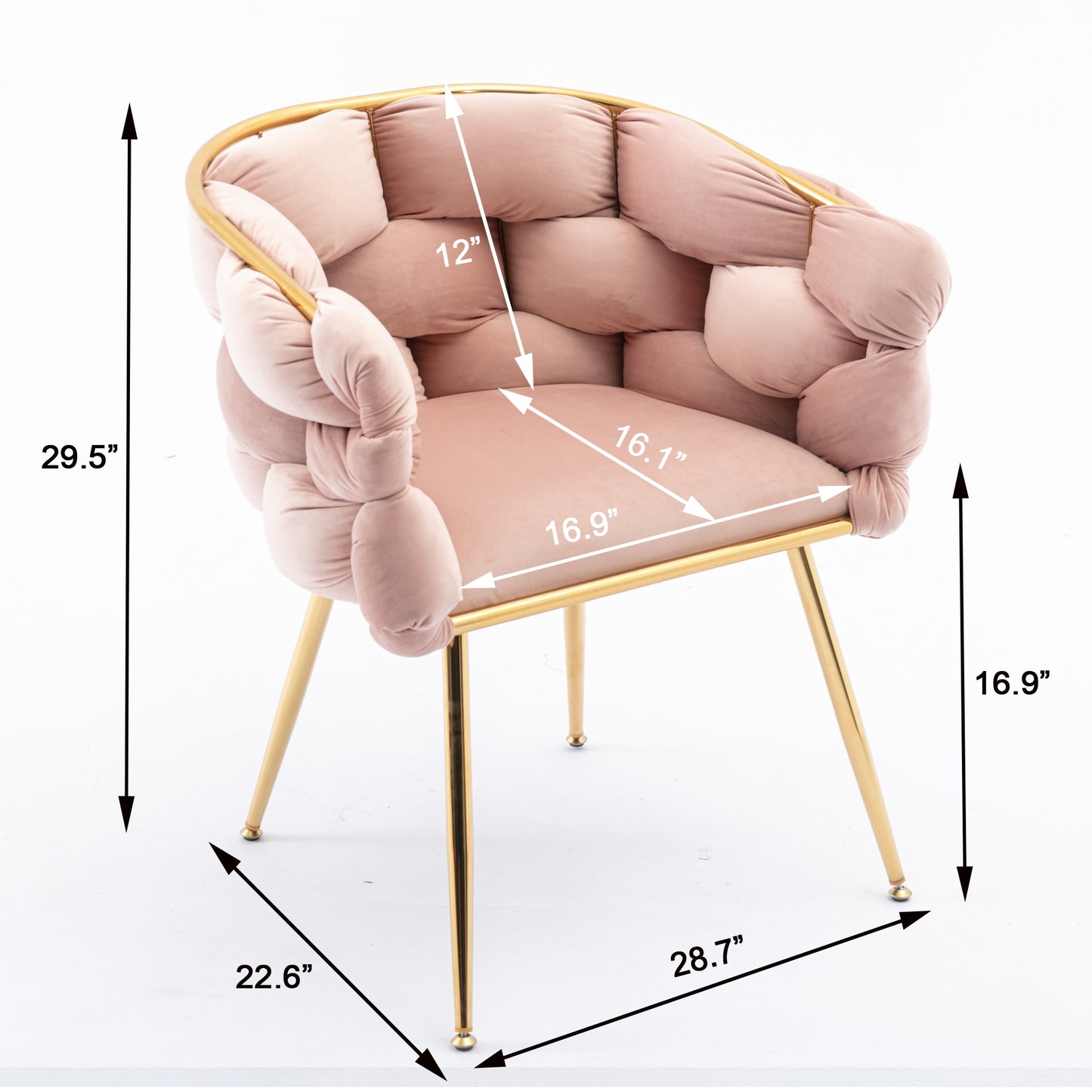 Luxury Modern Simple Leisure Velvet Single Sofa Chair Bedroom Lazy Person Household Dresser Stool Manicure Table Back Chair