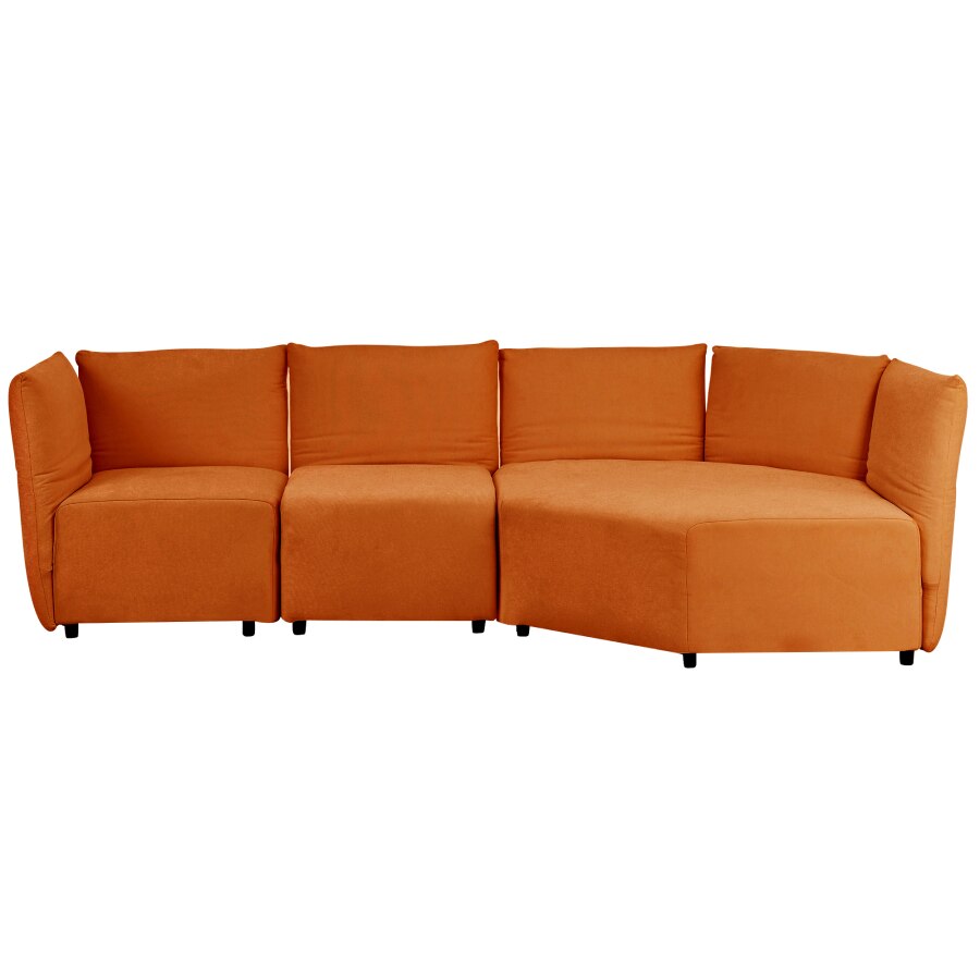 Ustyle Stylish Sofa Set with Polyester Upholstery with Adjustable Back with Free Combination for Living Room