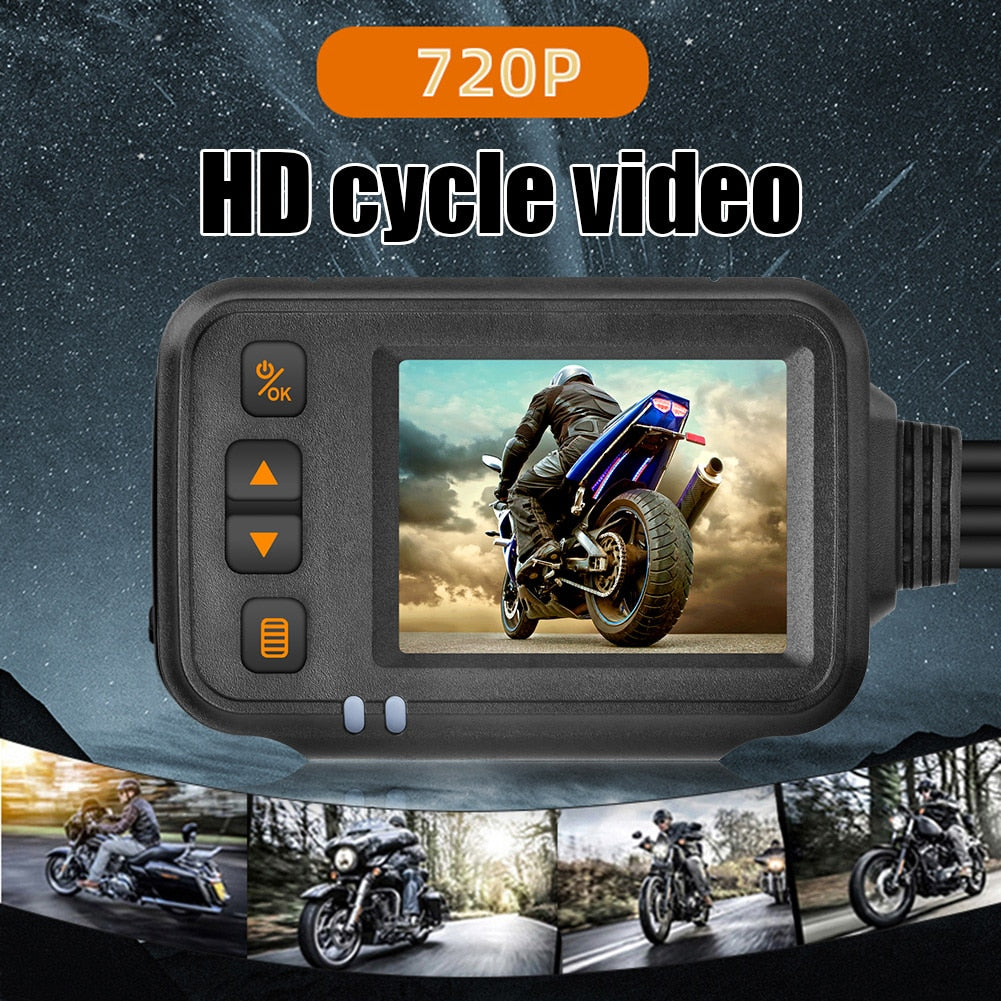 SE30 Waterproof Motorcycle Dash Cam Front + Rear Camera 2 inch Display Dual Channel Motorbike Video Recorder DVR System - youronestopstore23
