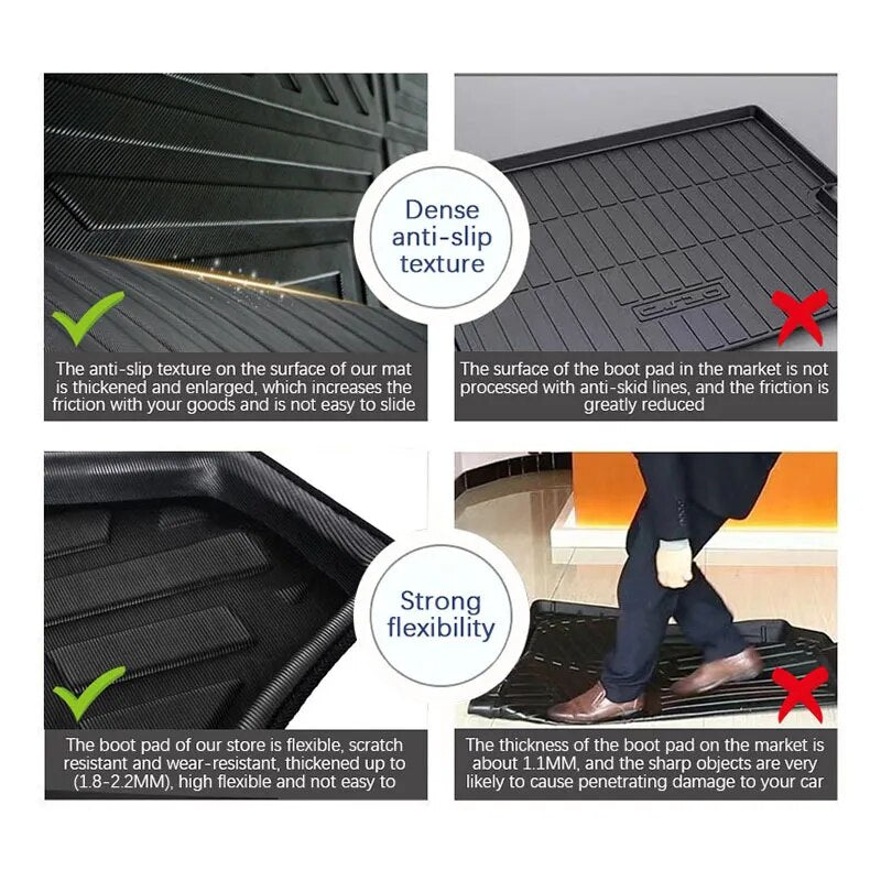 3D EVA Material for Toyota Corolla Accessories E140 E150 2007~2013 Car Floor Trunk Mat Cargo Cover Waterproof Carpet Storage Pad