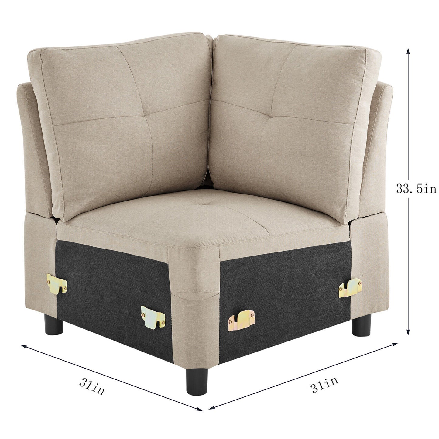 Modern Modular Sectional Sofa Set Couch Fabric Upholstered Sofa Living Room DIY