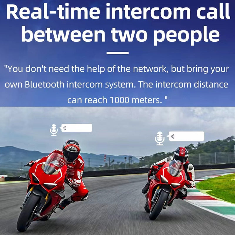 S3 Motorcycle Helmet Bluetooth Intercom Camera HD 2K 1080P Motorbike Wifi DVR Dash Cam Recorder Same as M3 M3S Intercom - youronestopstore23