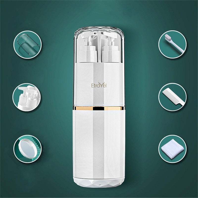 1~7PCS Portable Travel Wash Set Toothpaste Shampoo Makeup Storage Bottle Bathroom Accessories Set Outdoor Toiletries Kit