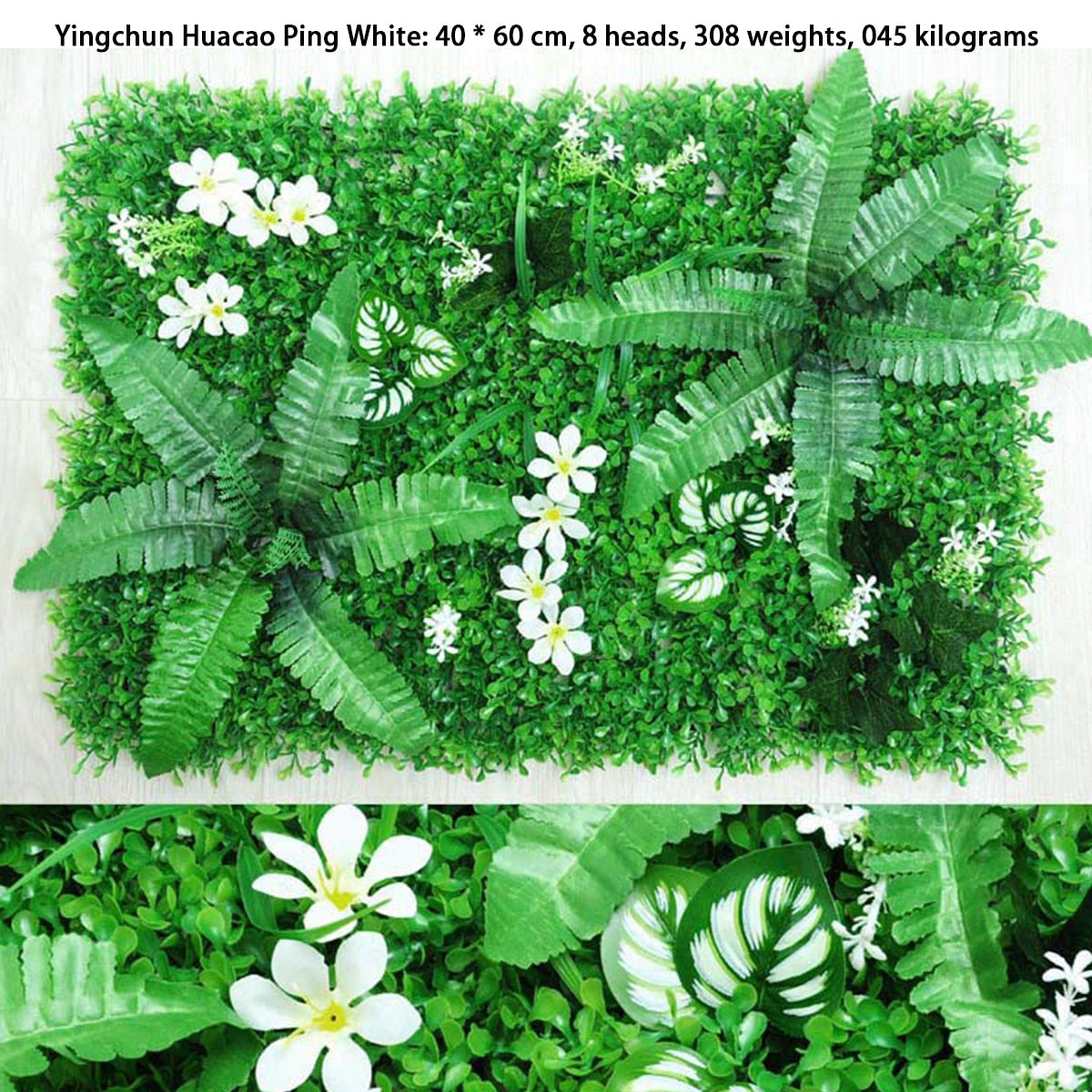 Artificial Plant Wall Reusable Grass Backdrop Wall Panel Plastic Garden Grass Flower Wall Fake Green Plant Hanging Fencing Décor - youronestopstore23