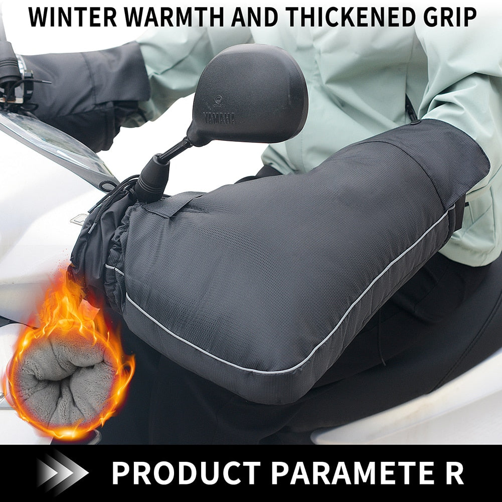 Universal Winter Warm Handle Gloves Windproof  Rainproof Reflective - youronestopstore23