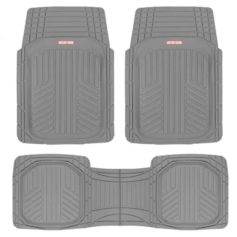 Motor Trend Deep Dish Rubber Floor Mats for Car SUV TRUCK Van, All-Climate All Weather Performance Plus Heavy Duty Liners