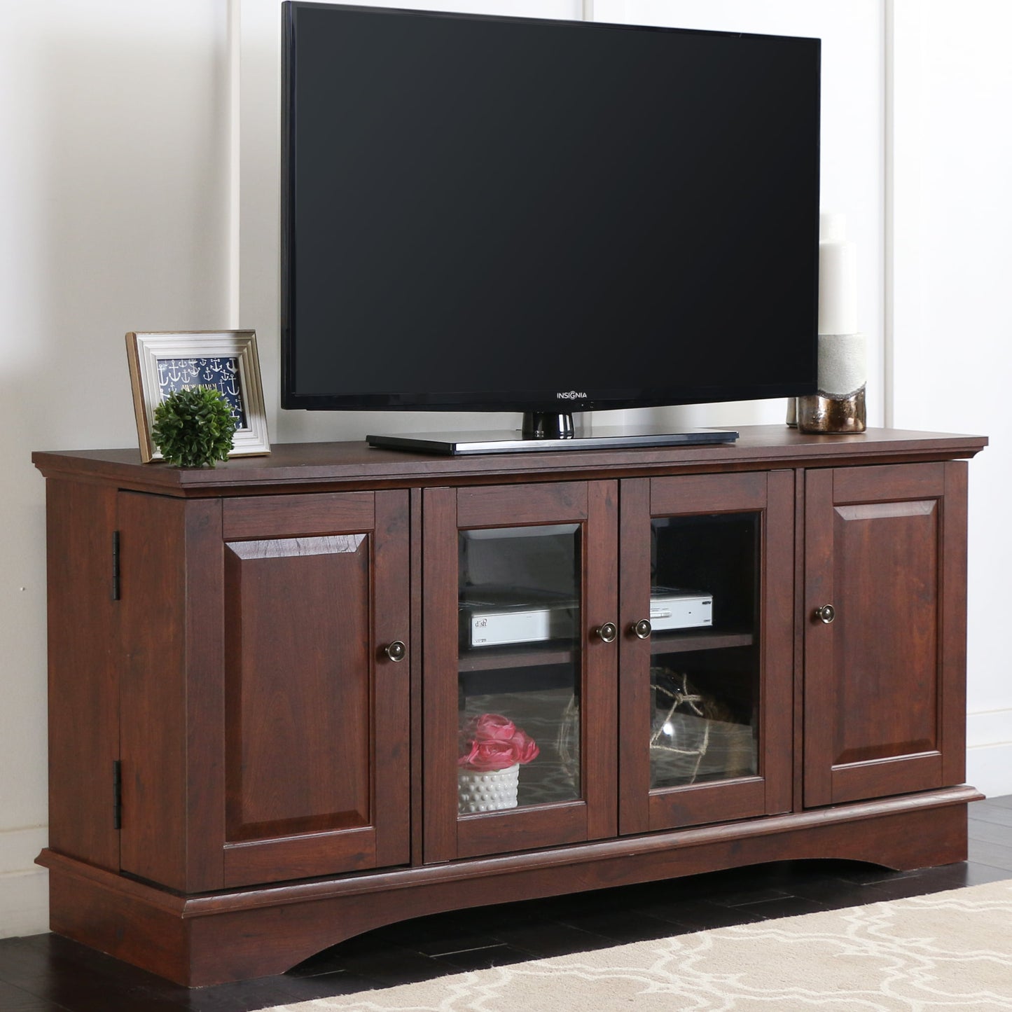 Walker Edison Wood TV Stand for TVs up to 55", Espresso