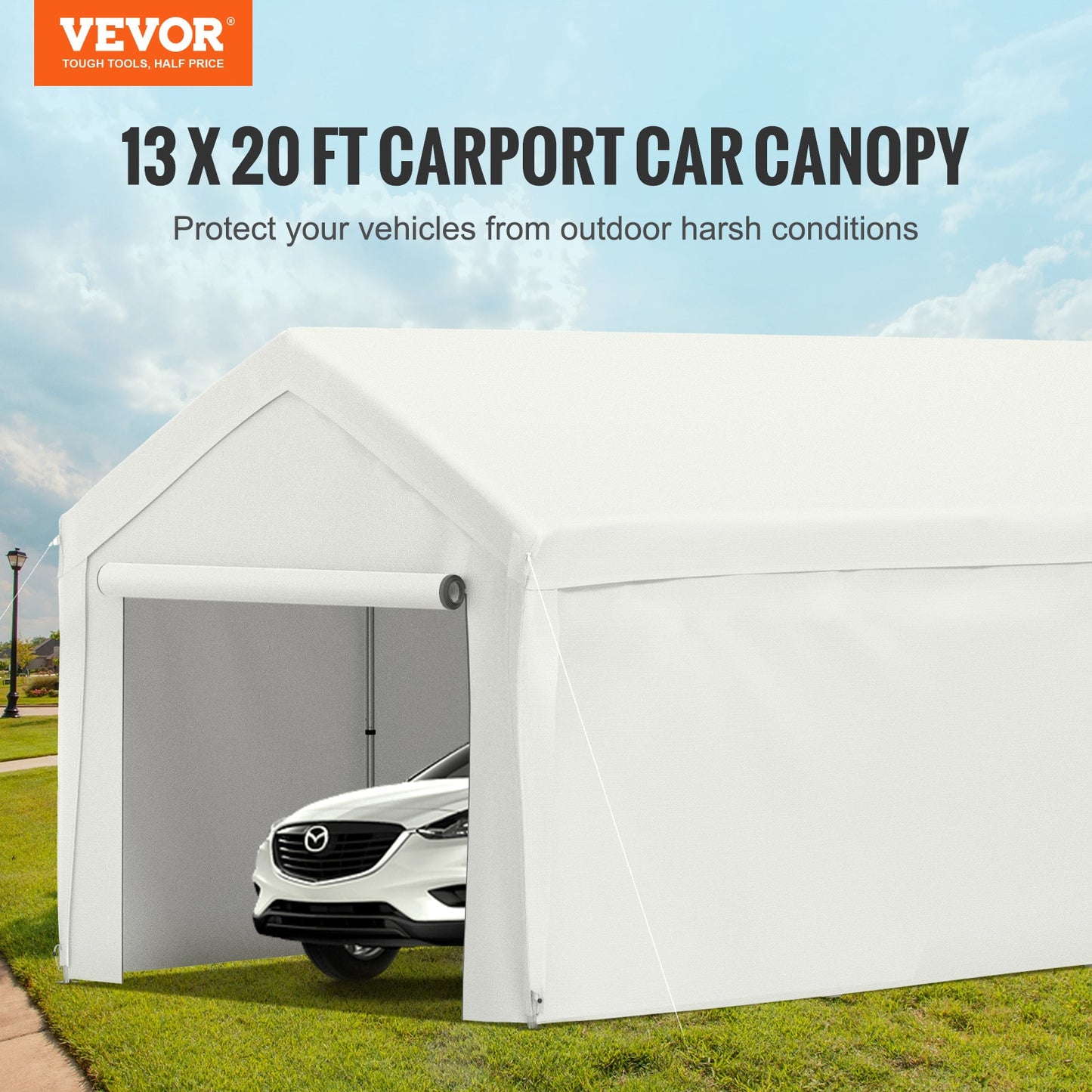 VEVOR Carport Canopy Instant Garage Tent Shelter Heavy Duty Foldable Car Sunshade Awning Waterproof Cover Boat,motorcycle,Car - youronestopstore23