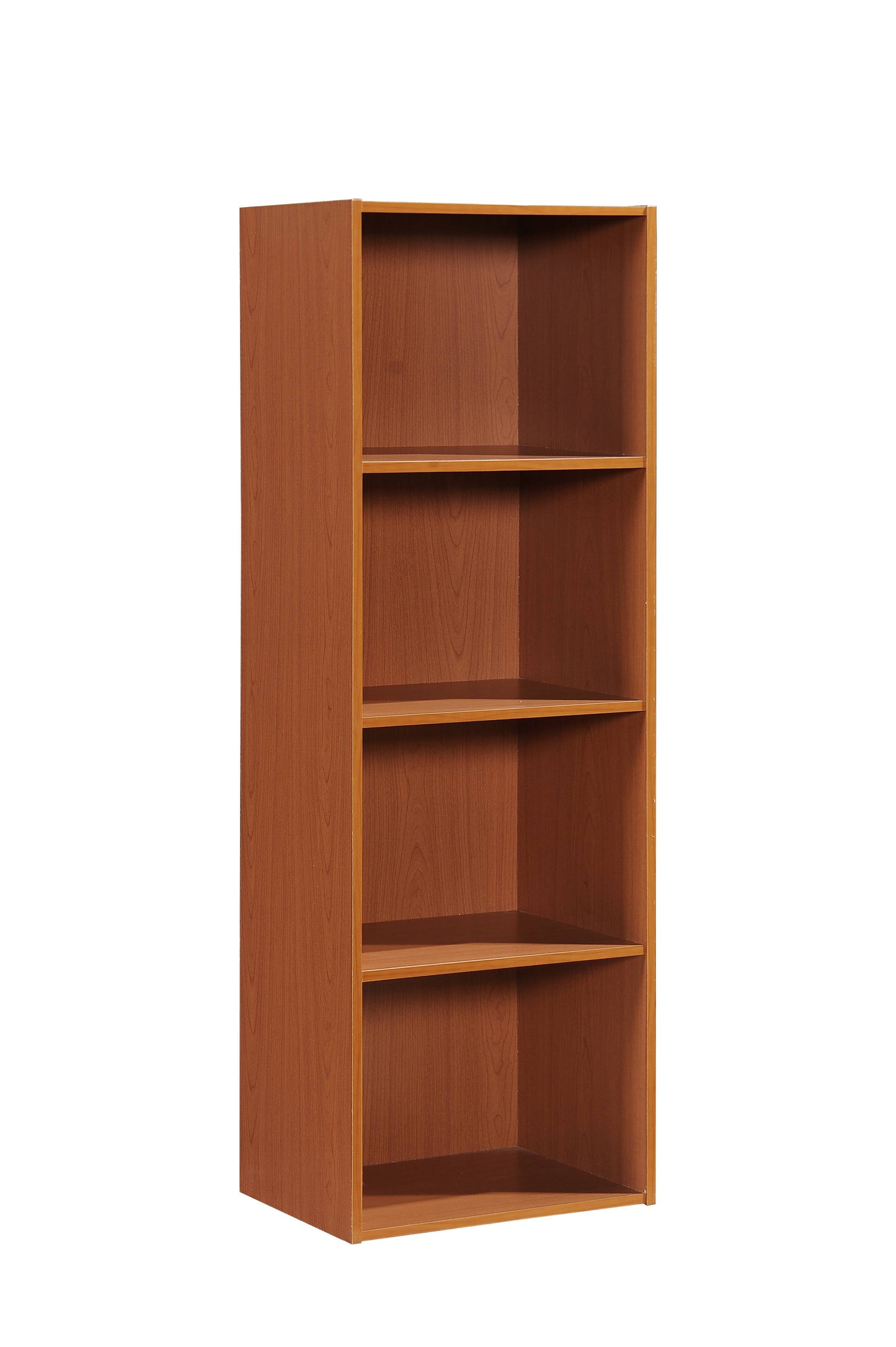 Hodedah 4-Shelf Wood Bookcase, Mahogany book shelf