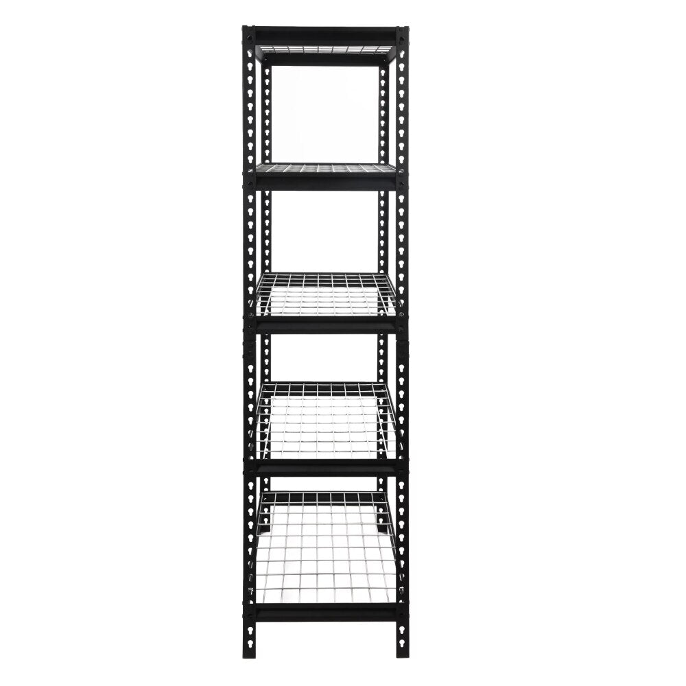 36" W x 18" D x 72" H 5-Shelf Freestanding Shelves, Storage Rack, Black
