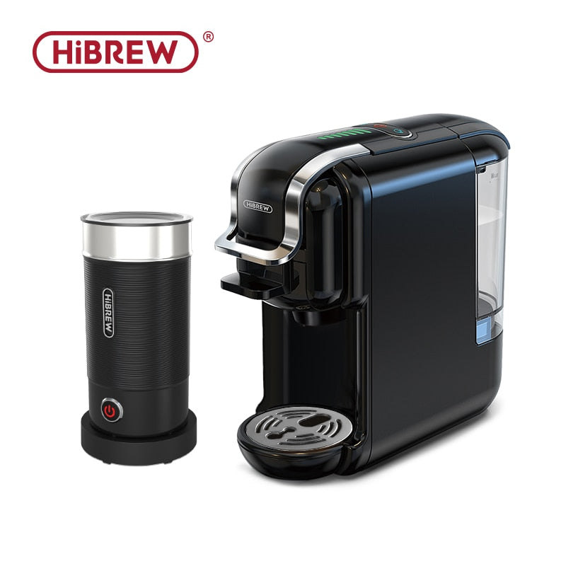 HiBREW Multiple Capsule Coffee Machine, Hot/Cold Dolce Gusto Milk Nespresso Capsule ESE Pod Ground Coffee Cafeteria 19Bar 5 in 1