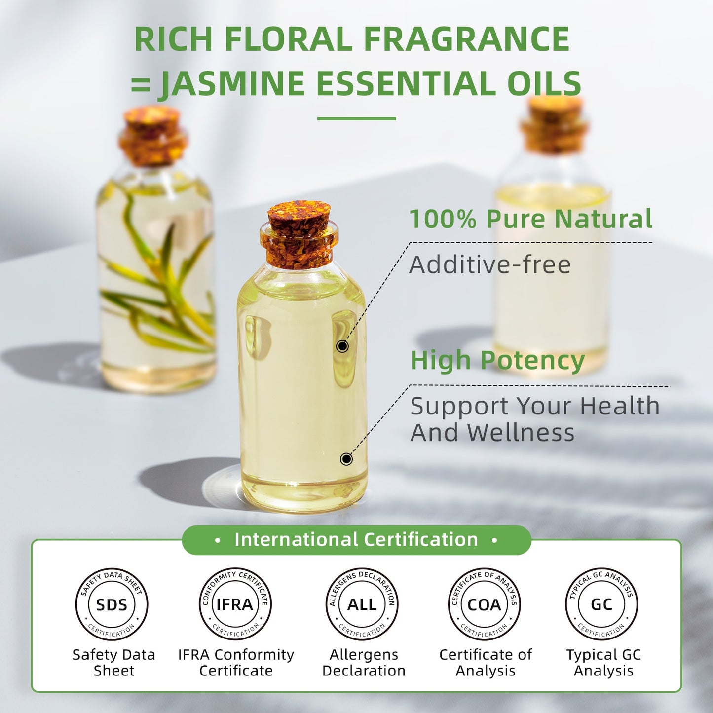 HIQILI 100ML Jasmine Essential Oils ,100% Pure Nature for Aromatherapy | Used for Diffuser,Humidifier,Massage | Fragrance DIY - youronestopstore23