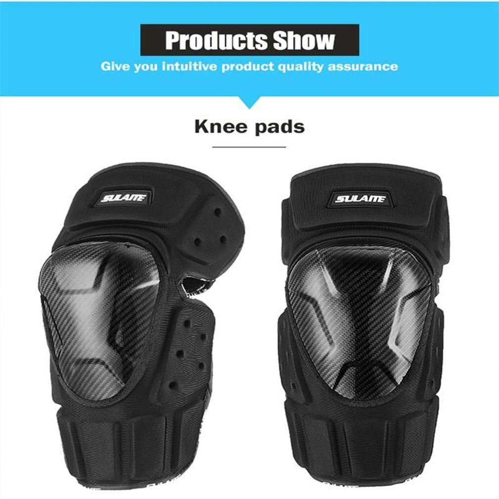 4pcs Off-road Motorcycle Knee Pads Windproof Warm Anti-fall Rider Elastic Breathable Adjustable Knee Mountain Bike Elbow Guard - youronestopstore23