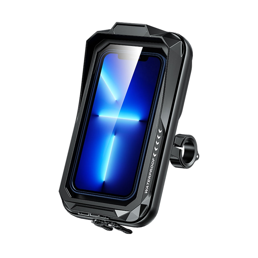 Waterproof Motorcycle Bike Mobile Phone Holder GPS Support Universal Bicycle Phone Bag 360° Swivel Adjustable Cellphone Holder - youronestopstore23