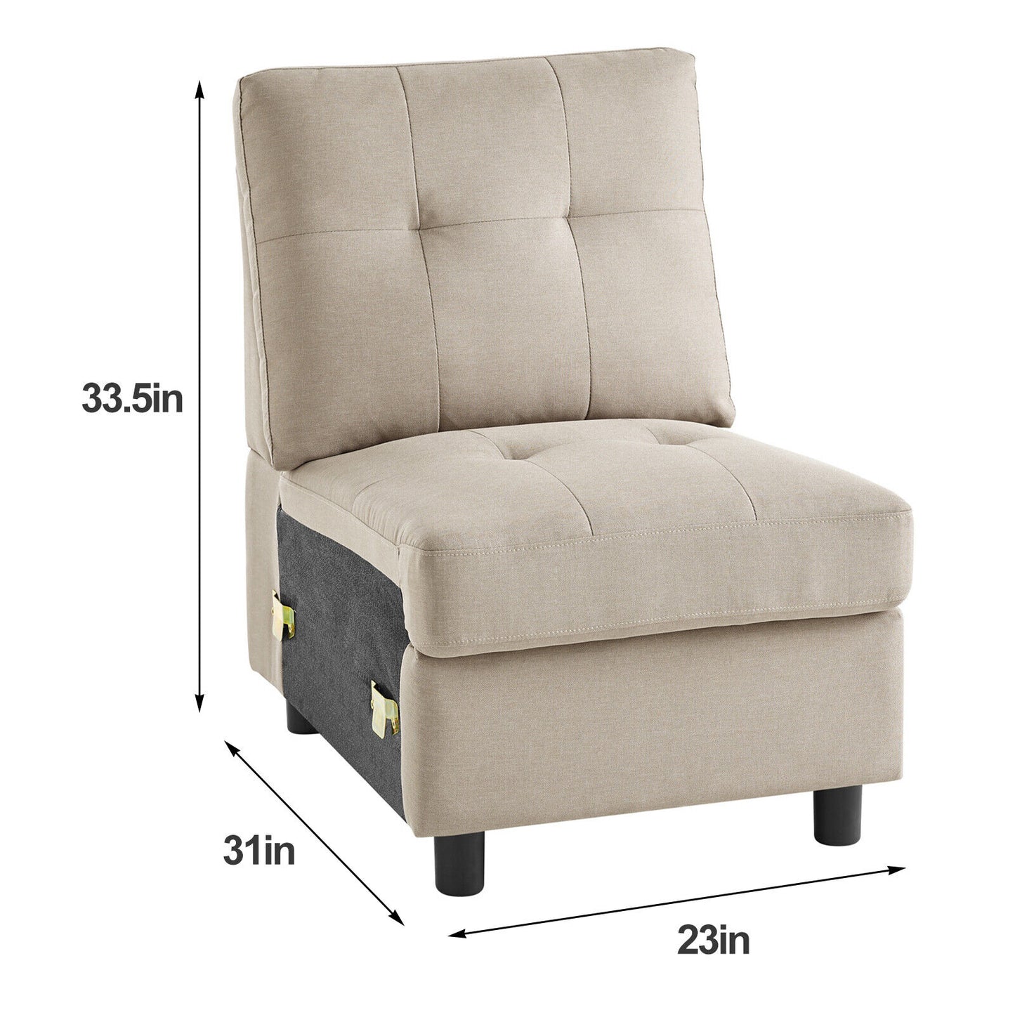 Modern Modular Sectional Sofa Set Couch Fabric Upholstered Sofa Living Room DIY