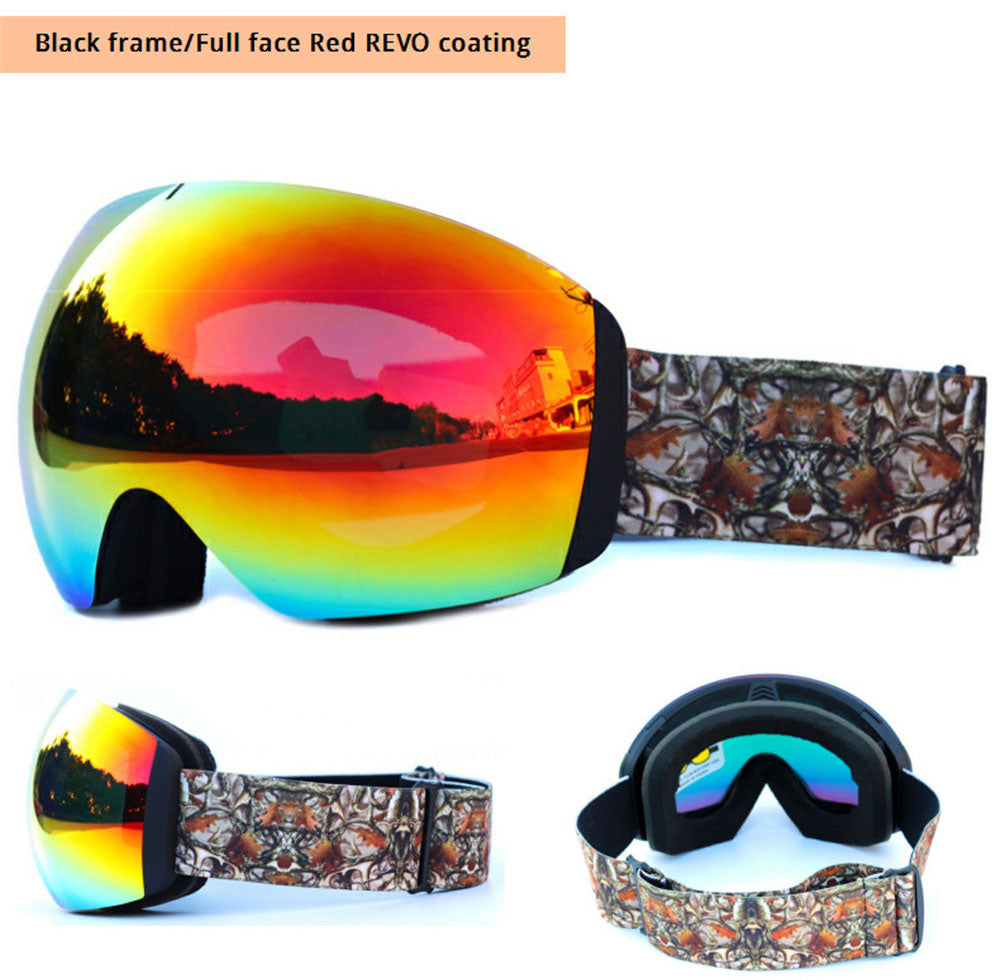 Magnetic Ski Goggles 100% Uv400 Anti-fog Protection Snowboard Goggles For Man And Woman Motorcycle Equipments - youronestopstore23