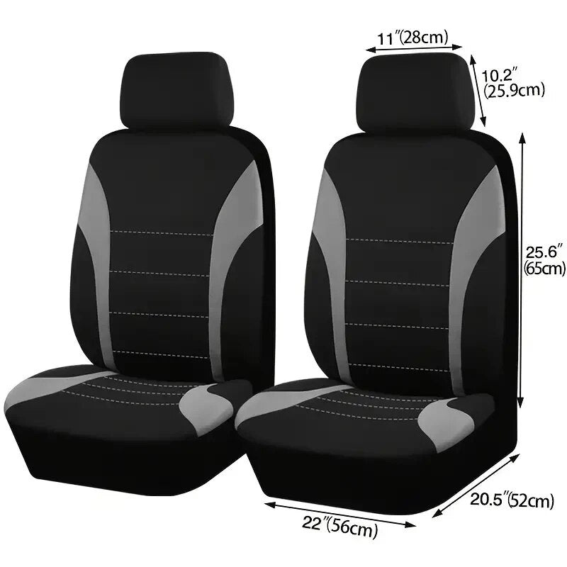 Four Season Universal Car  Front/Rear Seat Cover Polyester Fabric Protect Seat Covers Safe Truck Van SUV Seat Protecto Accessory