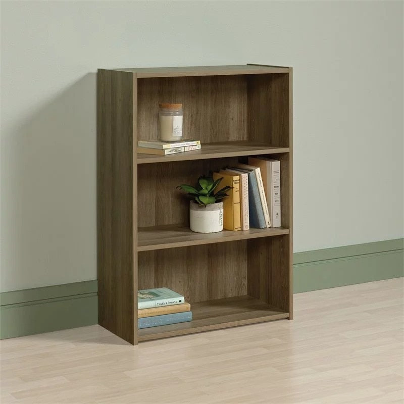 Sauder Beginnings 35" 3-Shelf Standard Bookcase, Summer Oak Finish book case shelf