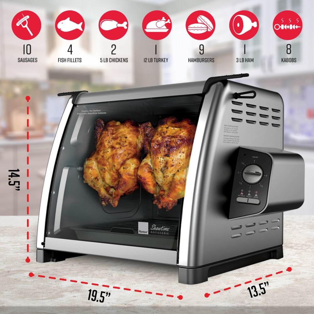 ST5500STAIN 5500 Series Rotisserie Oven, Stainless Steel Pizza Oven - youronestopstore23