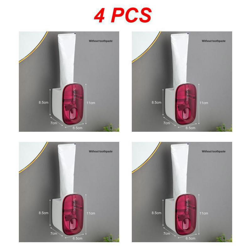 1~10PCS Automatic Toothpaste Dispenser Bathroom Accessories Wall Mount Lazy Toothpaste Squeezer Toothbrush Holder