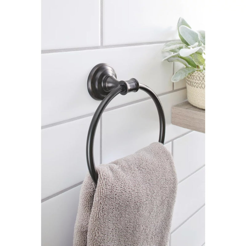 Oil Rubbed Bronze Towel Bar, Toilet Paper Holder and Towel Ring Bathroom Set - youronestopstore23