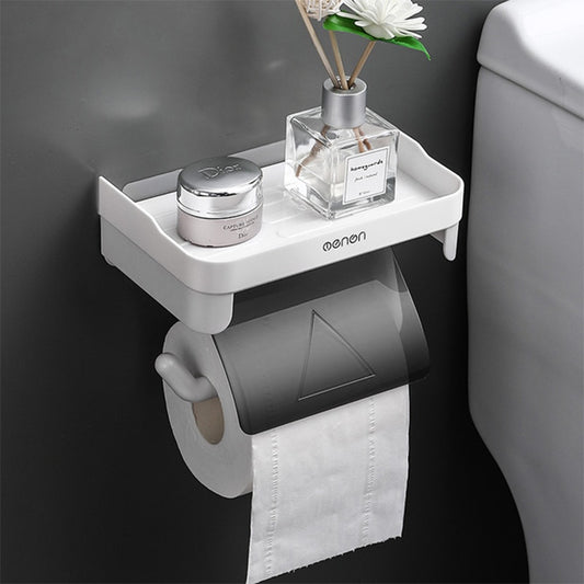 Wall Mount Toilet Paper Holder Bathroom Tissue Accessories Rack Holders Self Adhesive Punch Free Kitchen Roll Paper Accessory