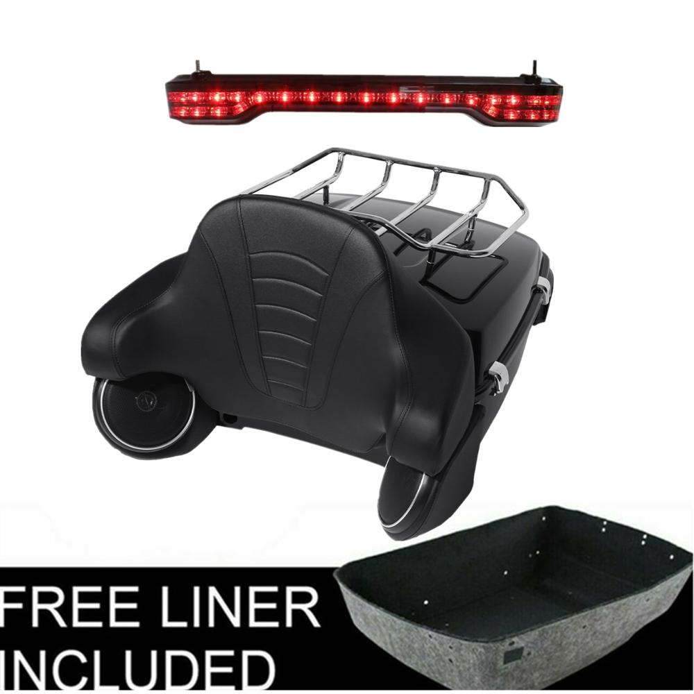 Motorcycle King Trunk LED Tail Light Speakers For Harley Tour Pak Road King Street Glide Road Glide Electra Glide 2014-2022 - youronestopstore23