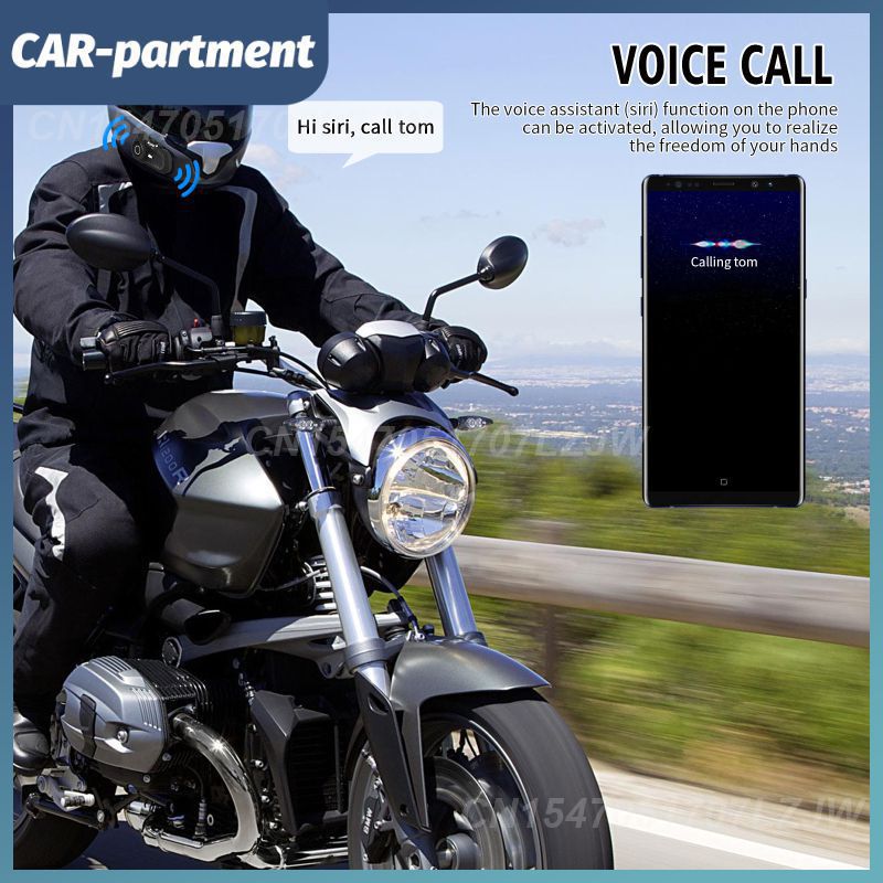 Motorcycle Wireless Hands-free Call Kit Durable Intelligent Motorcycle Intercom Helmet Headset Power Saving 7x5x2.5cm 342g 800ma - youronestopstore23