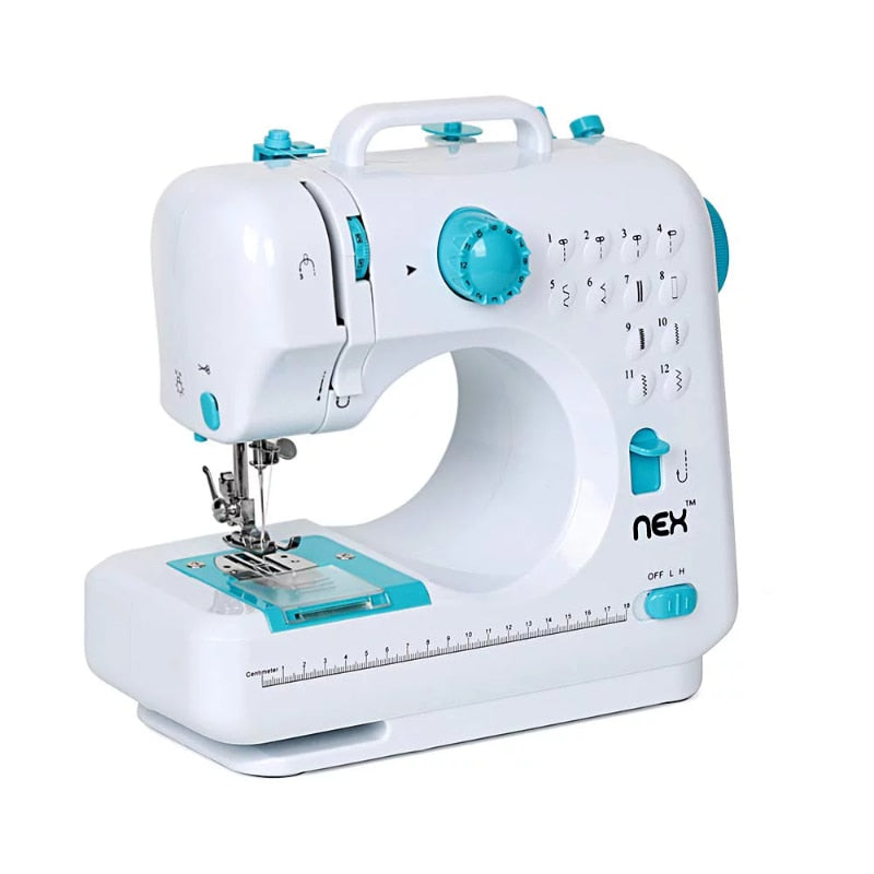 NEX NX-BSM505B Mechanical Portable Sewing Machine with Two Speed Control, Double Thread, 12 Pre-Set Stitches - youronestopstore23