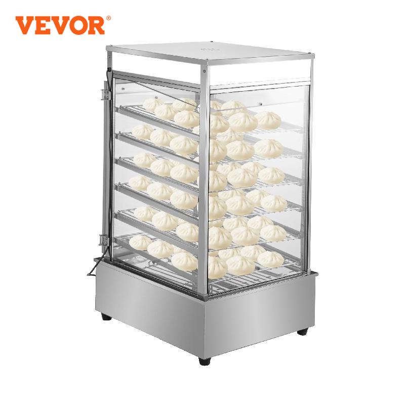 VEVOR 900W Electric Bun Steamer Commercial 5-Layer Stainless Steel Frame with Temperature Control Steamed Bread Buns Food Warmer - youronestopstore23